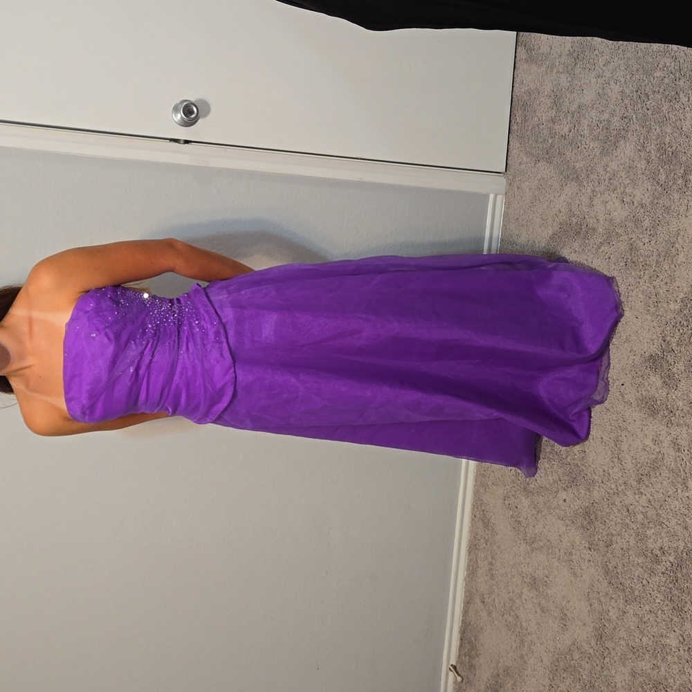 Long Puple Prom Dress, Size 6